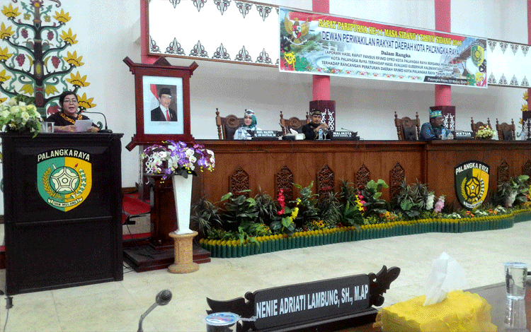 Rapat Paripurna ke-11 Masa Sidang I Tahun Sidang 2019 DPRD Kota Palangka Raya, Jumat (22/3/2019).