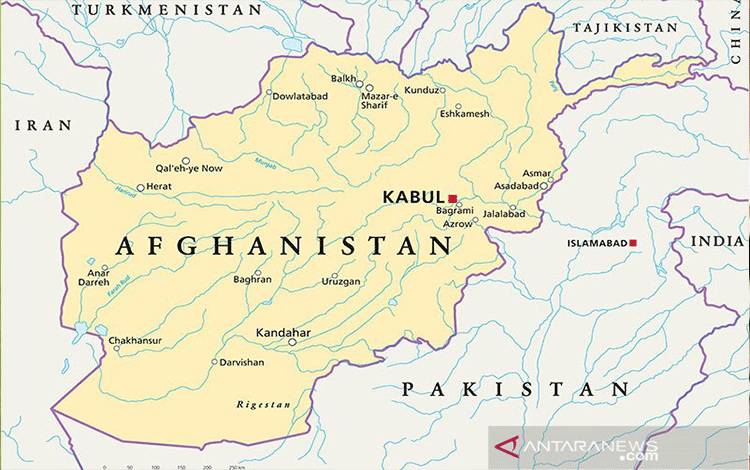  Peta kawasan Afghanistan-Pakistan. ANTARA/Shutterstock/pri. (ANTARA/Shutterstock)