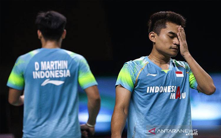 Ganda putra Indonesia Leo Rolly Carnando/Daniel Marthin. ANTARA/HO-Badmintonphoto/Raphael Sachetat/aa. (Handout Badmintonphoto/Raphael Sachetat)