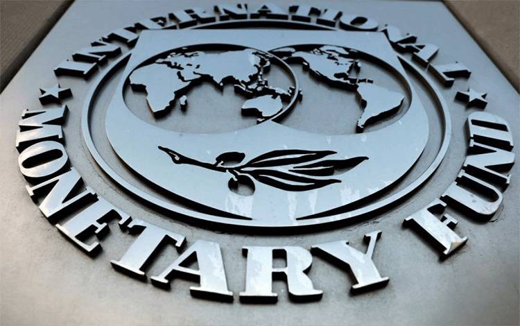 Foto dokumen: Logo Dana Moneter Internasional (IMF) tampak di luar gedung kantor pusat di Washington AS. ANTARA/Reuters/Yuri Gripas