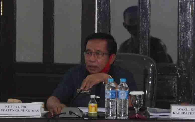 Ketua DPRD Kabupaten Gunung Mas, Akerman Sahidar.