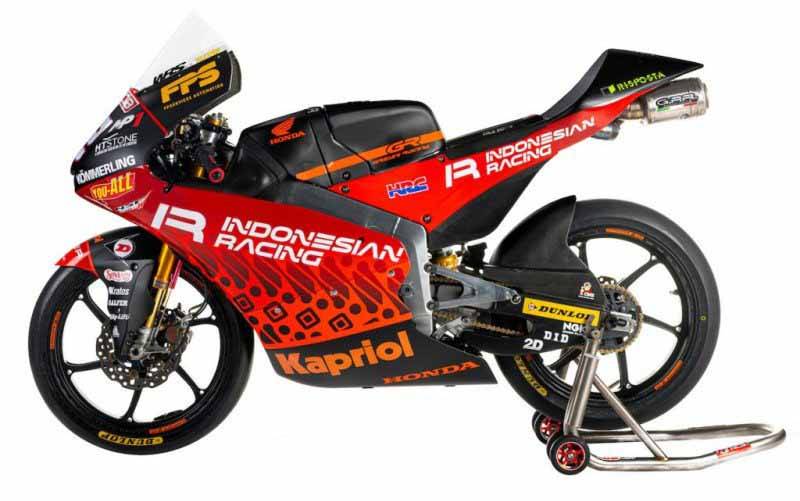 Tampilan motor tim Indonesian Racing Team Gresini Moto3 untuk musim 2021. (foto : HO via Gresini Racing)