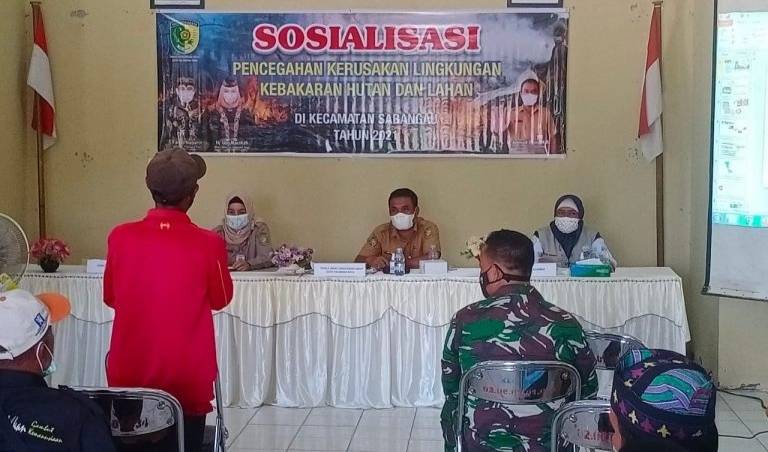 Sosialisasi pencegahan karhutla di Kecamatan Sebangau