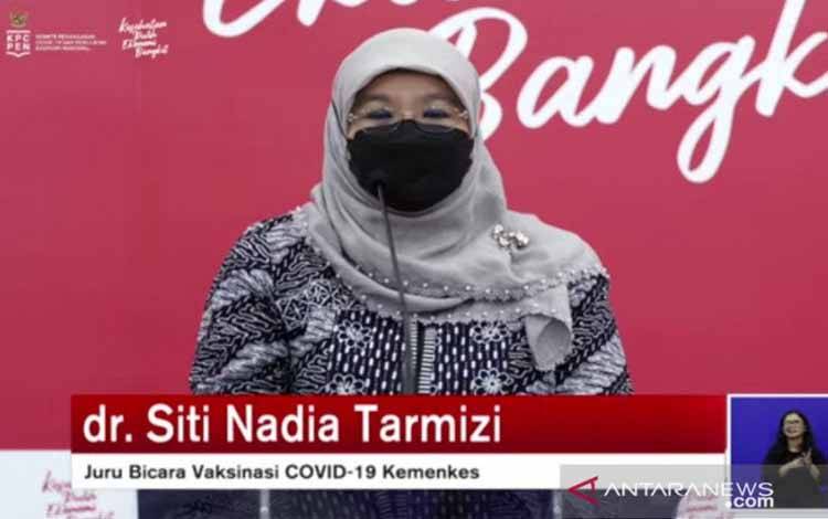 Juru Bicara Vaksinasi COVID-19 Kementerian Kesehatan dr Siti Nadia Tarmizi