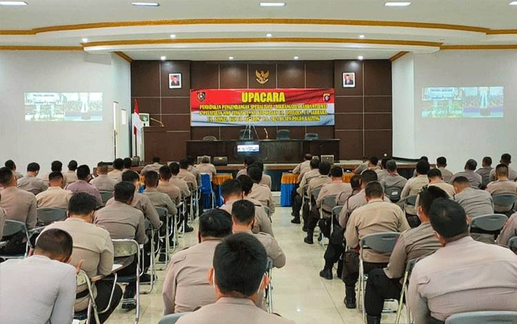 Peserta saat mengikuti Pelatihan Teknis Kepolisian di SPN Tjilik Riwut Bukit Rawi, Kabupaten Pulang Pisau.