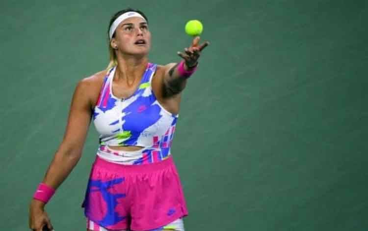 Petenis Belarusia Aryna Sabalenka saat berlaga di US Open, 3 September 2020