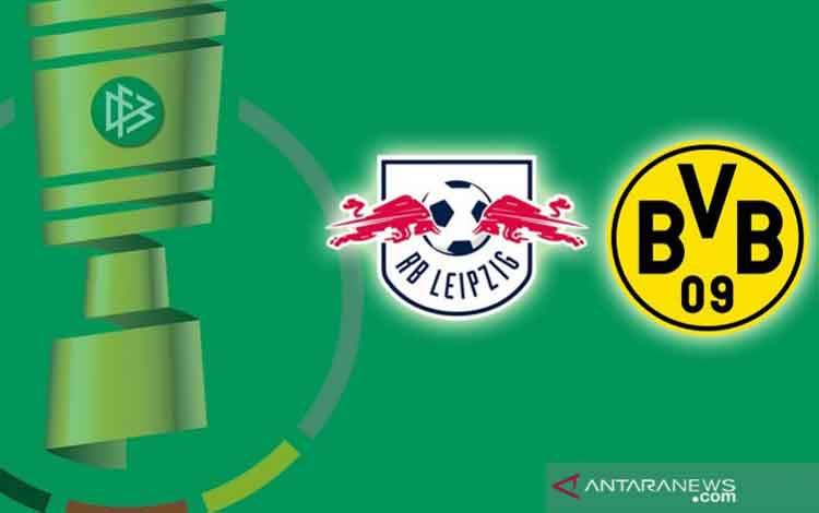 Ilustrasi partai final Piala DFB Pokal 2020/21 antara RB Leipzig vs Borussia Dortmund yang dijadwalkan berlangsung pada Jumat (14/5/2021) dini hari WIB