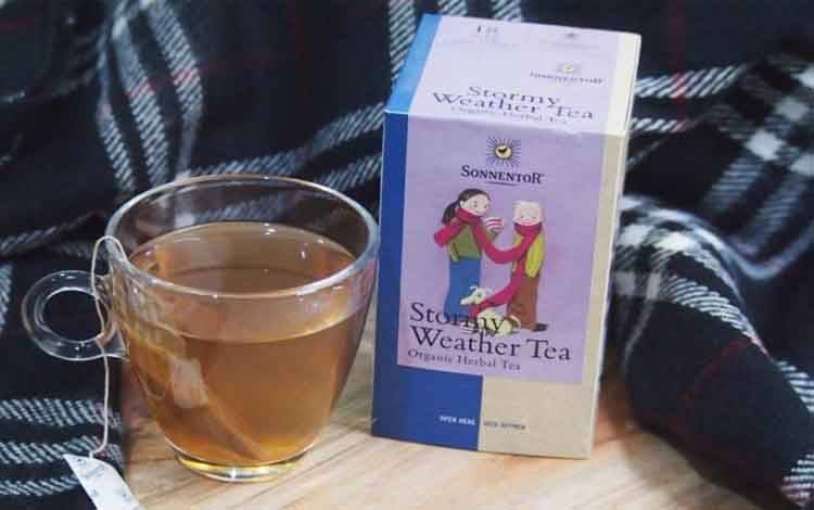 Salah satu varian minuman organik Sonnentor Stormy Weather Tea