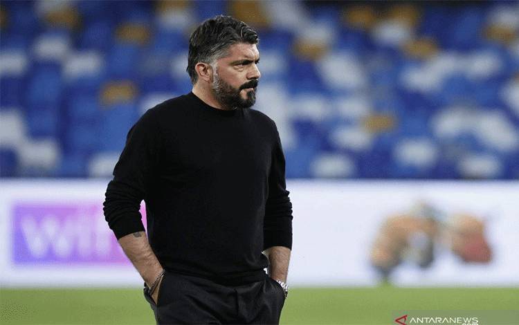 Gennaro Gattuso menjadi pelatih Napoli sejak Desember 2019 sebagai pengganti Carlo Ancelotti. (Antara/Reuters/Ciro De Luca)