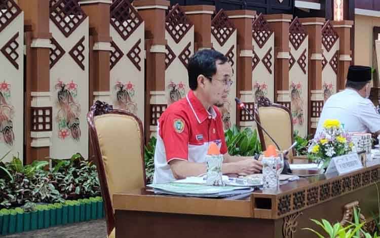 Pelaksana Tugas (Plt) Kepala Disdik Kalteng, Syaifudi di Aula Jayang Tingang (AJT) Rabu 2 Juni 2021