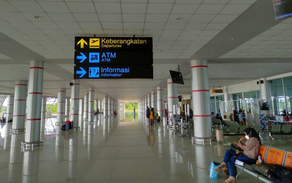Aktivitas di Bandara Tjilik Riwut Palangka Raya.