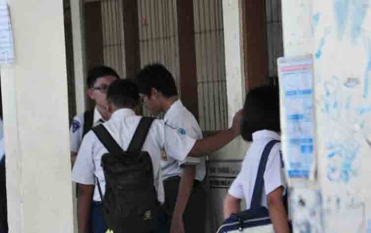 Aktivitas peserta didik salah satu SMP di Kota Palangka Raya sebelum pandemi covid-19.