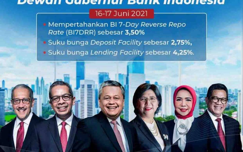 Rapat Dewan Gubernur atau RDG Bank Indonesia pada 16-17 Juni 2021.