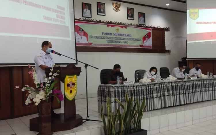 Rapat forum musrenbang perubahan RPJMD yang digelar Pemkab Gunung Mas, Rabu, 23 Juni 2021.