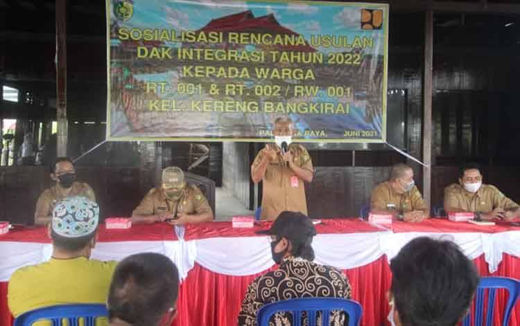 Sosialisasi DAK Integrasi di Aula Dermaga Kereng Bangkirai, Rabu, 23 Juni 2021.