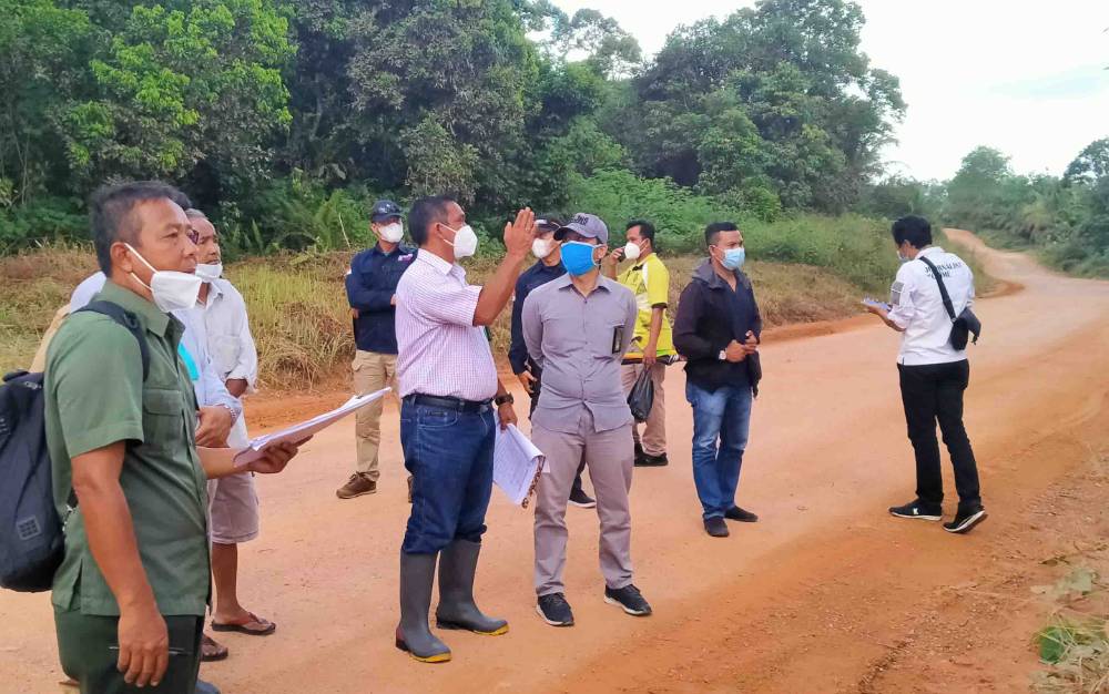 Pemeriksaan setempat pada sidang perdata M Abdul Fatah yang menggugat Balai Pengamanan dan Penegakan Hukum Lingkungan Hidup dan Kehutanan Wilayah Kalimantan Seksi Wilayah I Palangka Raya.