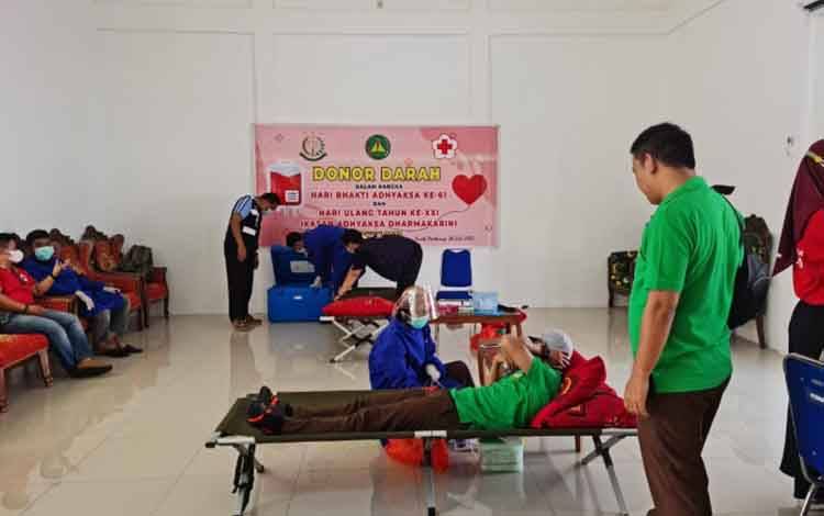 Donor darah di Kejaksaan Negeri Seruyan.