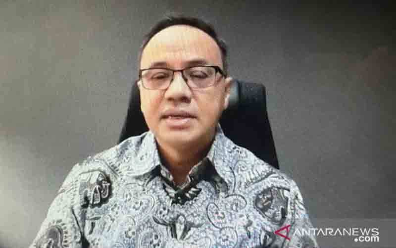 Juru Bicara Kemlu RI Teuku Faizasyah menyampaikan pernyataan pers virtual pada Selasa (23/2/2021). (foto : ANTARA/Yashinta Difa)