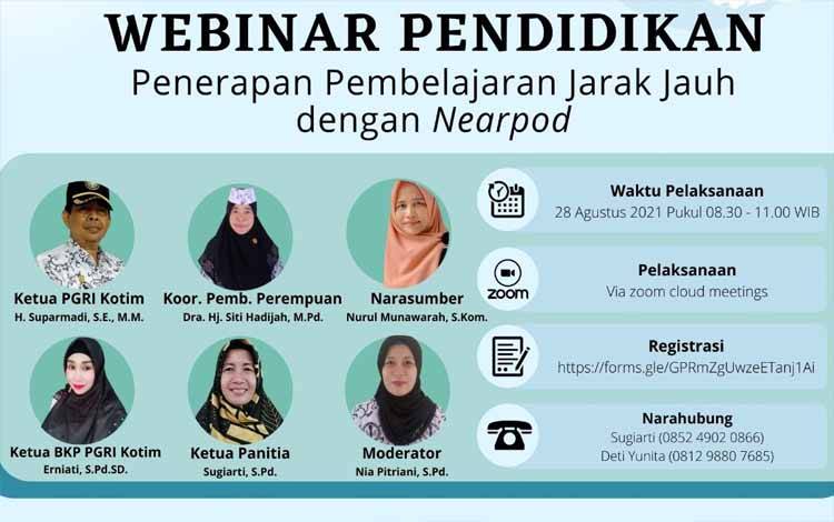 Kadisdik Kotawaringin Timur, Suparmadi akan menjadi pembicara utama seminar pendidikan daring yang akan dilaksanakan Badan Khusus Perempuan PGRI Kotim dalam waktu dekat ini