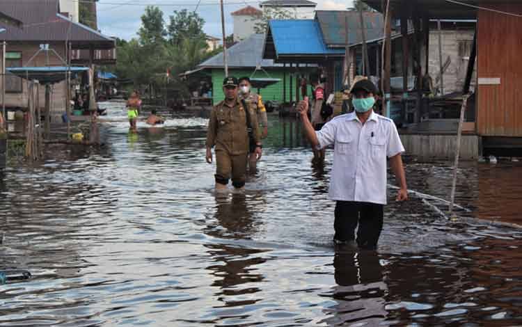 Banjir di wilayah Kecamatan Kamipang, Selasa, 31 Agustus 2021.