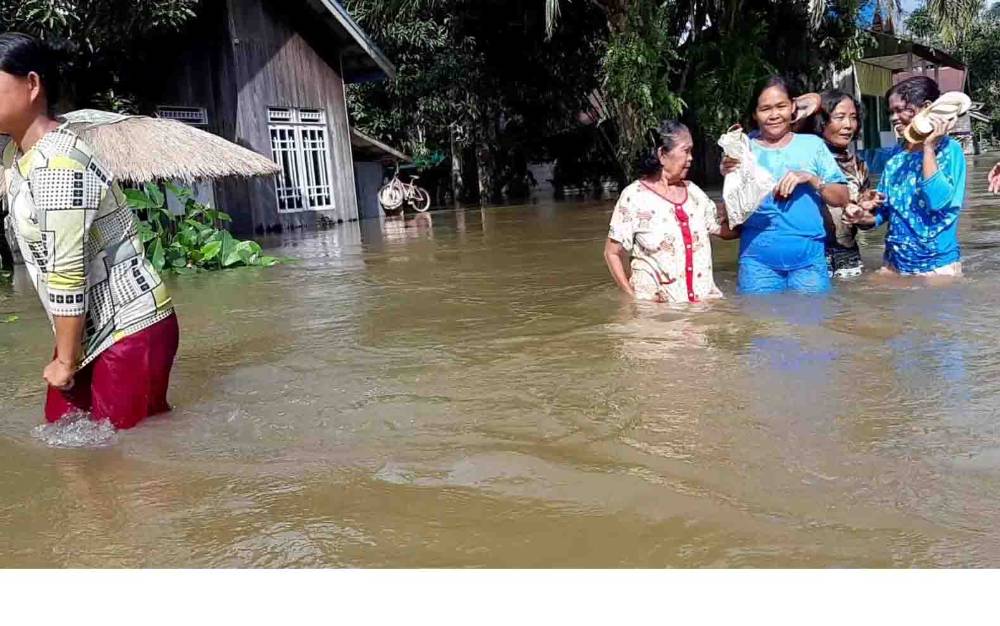 Banjir di Kecamatan Arut Utara belum lama ini.