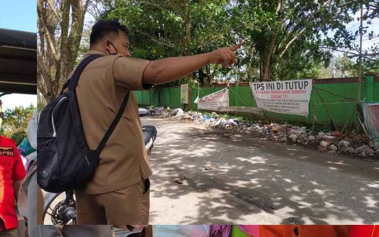 Ketua Satgas Kegiatan Lomba Mural Karang Taruna Kotim saat memantau lokasi yang akan digelarnya lomba