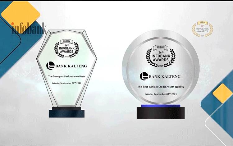Penghargaan yang diterima Bank Kalteng pada ajang 26th Infobank Awards.