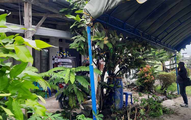 Suasana Rumah Korban pembunuhan di Perumahan Cinta Damai, Desa Pasir Panjang, Kecamatan Arut Selatan