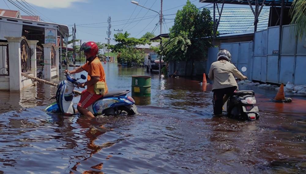 Banjir di kawasan arut Kelurahan Palangka Kota Palangka Raya beberapa waktu lalu