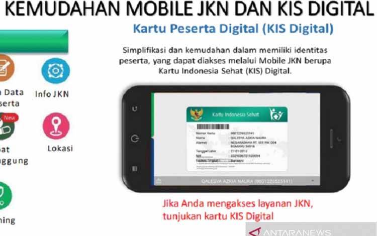 Kartu peserta digital (KIS digital) yang merupakan fitur mobile JKN