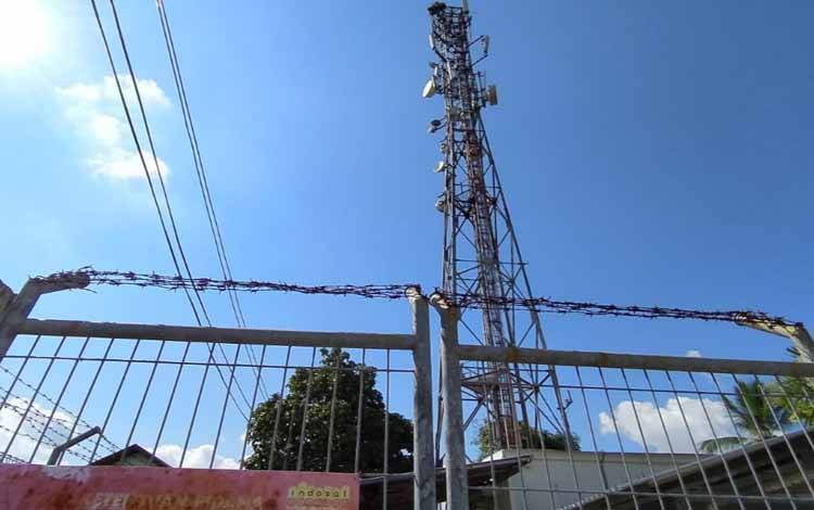 Menara BTS yang berada di Kota Palangka Raya 