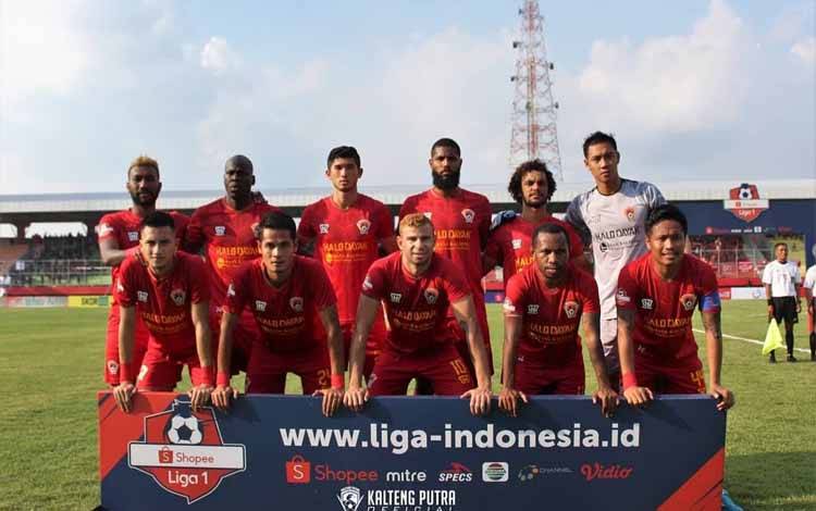 Pemain Kalteng Putra saat berlaga di Liga 1 Indonesia
