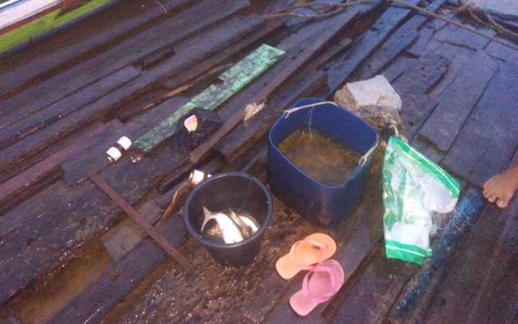 TKP seorang nenek di Luwuk Kanan, Kecamatan Tasik Payawan dilaporkan hilang saat mancing di Sungai Katingan tadi malam