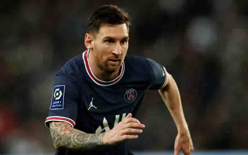 Penyerang Paris Saint-Germain (PSG) asal Argentina, Lionel Messi. (foto : ANTARA/REUTERS/BENOIT TESSIER)