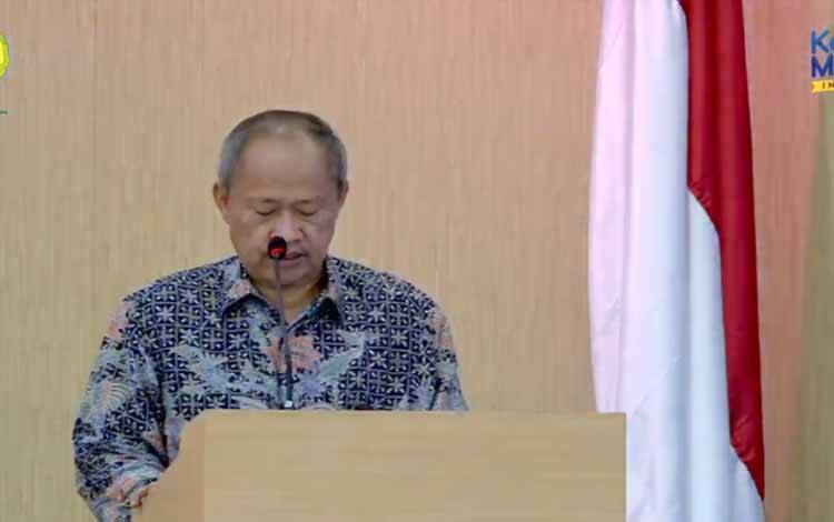 Rektor Universitas Negeri Jakarta (UNJ) Prof Komaruddin dalam webinar di Jakarta, Rabu (5/5/2021)