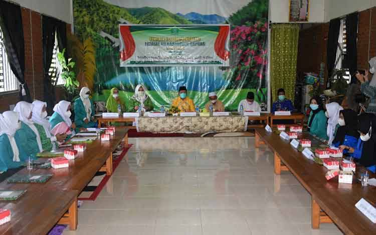 Suasana saat PC Fatayat NU Kabupaten Kapuas menggelar Konfercab tahun 2021.