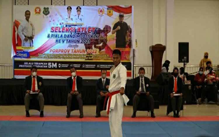 Kejuaraan karate Dandim 1011 Kuala Kapuas sekaligus melakukan seleksi atlet untuk persiapan Porprov Kalteng 2022
