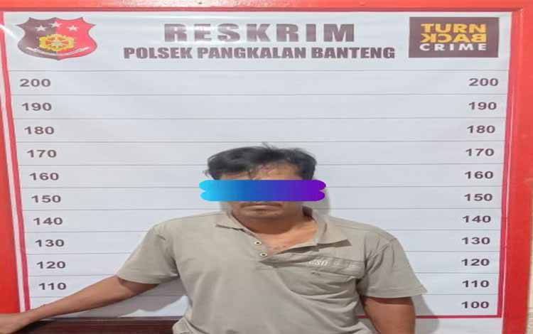 Suparno, pelaku pencuri 3.355 bibit sawit diamankan Polsek Pangkalan Banteng