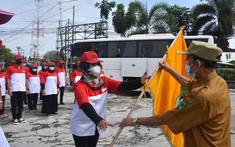 Pelepasan Peserta IKBAB dari Kabupaten Kapuas akan diberangkatkan ke Kabupaten Seruyan, Selasa, 26 Oktober 2021