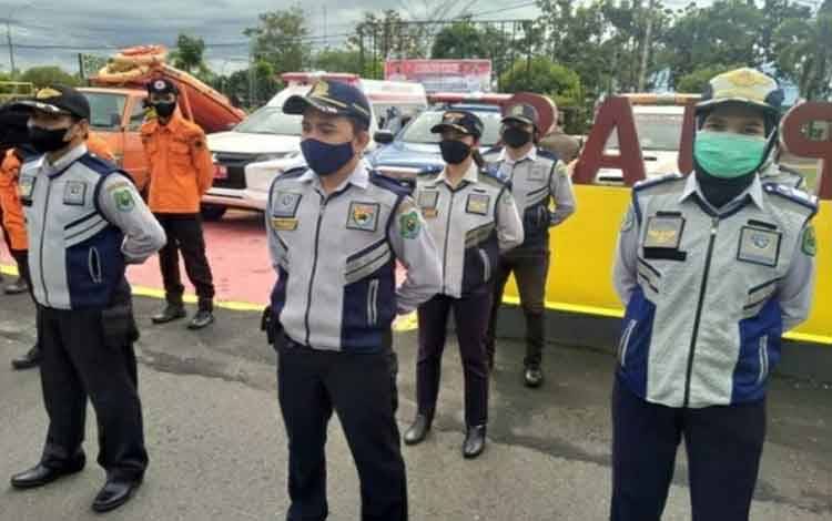 Personel Dishub Kapuas siap mendukung dalam penanggulangan bencana.