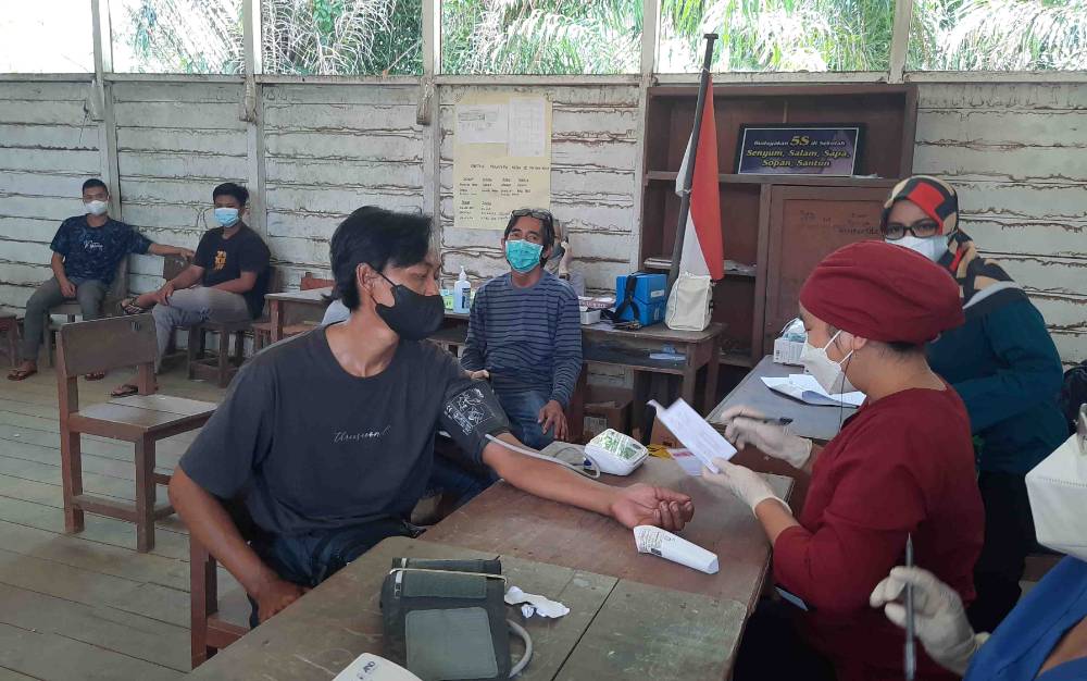 Puskesmas Tampang Tumbang Anjir melakukan vaksinasi Covid-19 ke desa