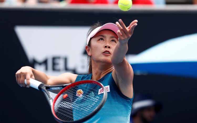 Petenis China Peng Shuai saat bertanding dalam Australian Open pada 15 Januari 2019