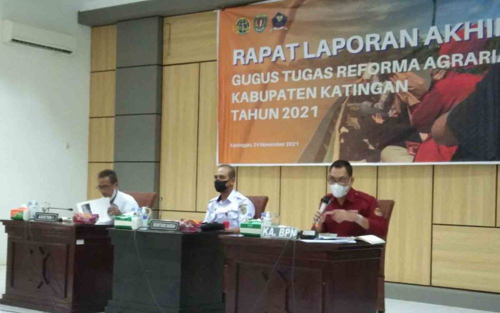 Sekda Katingan, Pransang membuka rapat laporan akhir gugus tugas reforma agraria