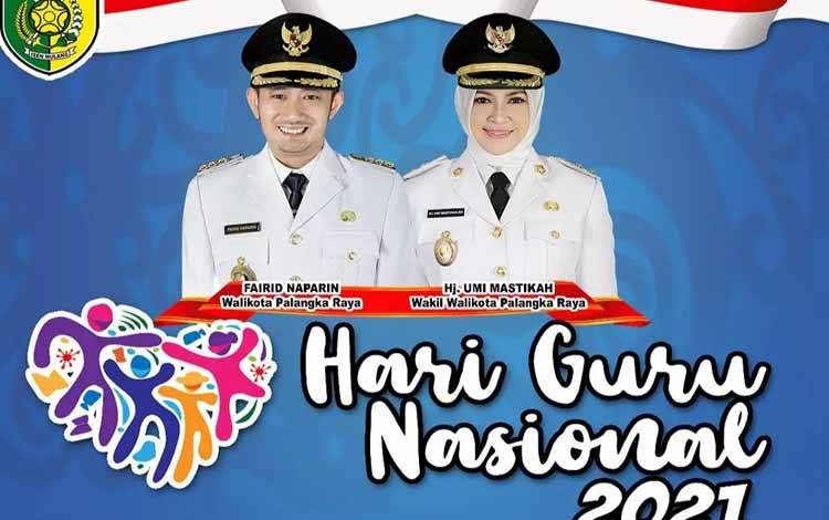 Wali Kota Palangka Raya Fairid Naparin dan Wakilnya Umi Mastikah memperingati HGN 2021