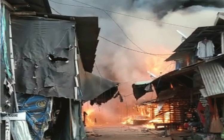 Kebakaran Pasar Desa Pundu, Kecamatan Cempaga Hulu, Kabupaten Kotawaringin Timur (Kotim).