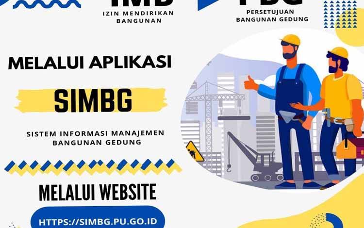 Tampilan website layanan online SIMBG PUPR Palangka Raya