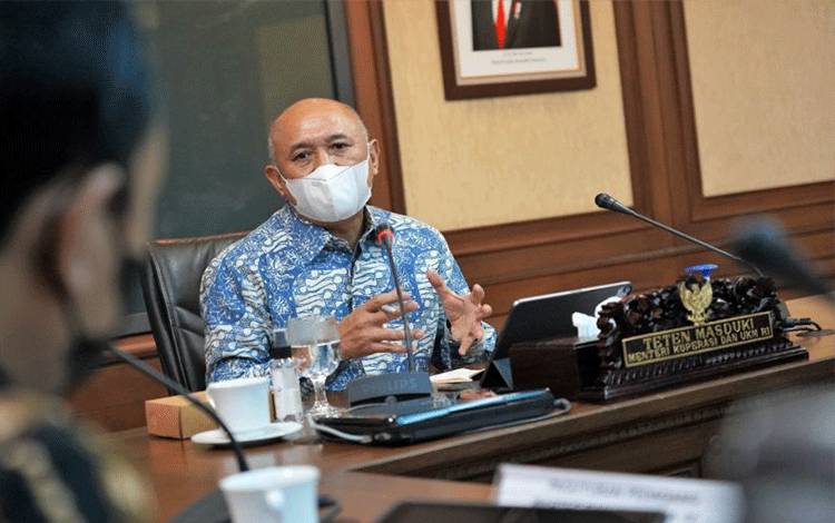 Menteri Koperasi dan UKM Teten Masduki, Jakarta, Selasa (25/1). ANTARA/HO-KemenkopUKM