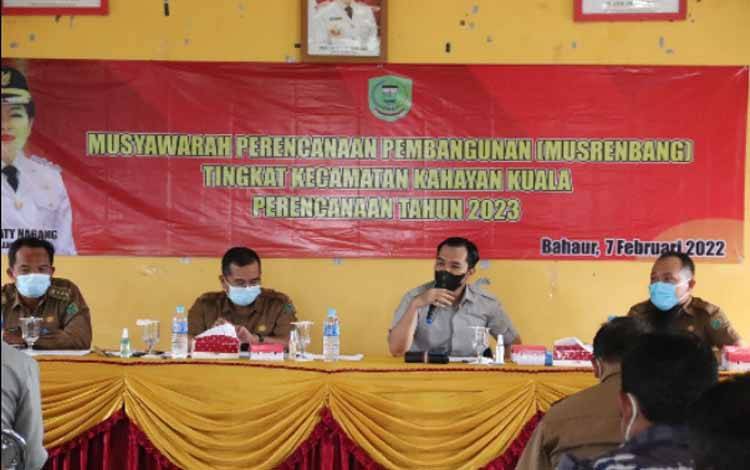 Musrenbang Kecamatan Kahayan Kuala, Senin 7 Februari 2022