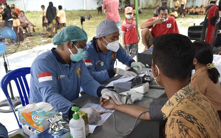 vaksinasi Covid-19 di Kecamatan Timpah, Kabupaten Kapuas