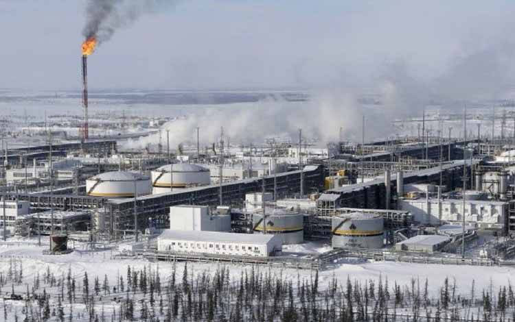 Illustrasi: Fasilitas pengolahan minyak Rusia di Siberian Utara, Kota Krasnoyarsk